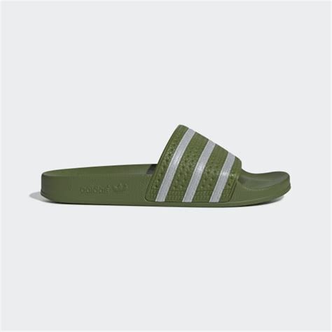 adidas badslippers heren groen|adidas 3 strips sandalen.